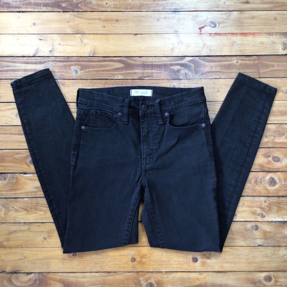 Madewell black  high waisted jeans skinny jeans 27 high-rise